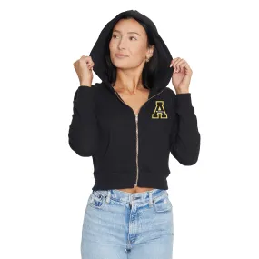 App State Waffle Knit Zip Up Hoodie