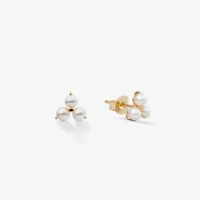 MINI PEARL STUDS EARRINGS Gold