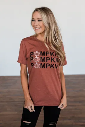 "Pumpkin Pumpkin Pumpkin" Graphic Tee- Brick